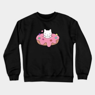 Cute Cat Donut T-Shirt Crewneck Sweatshirt